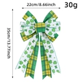 Nœud décoratif Saint-Patrick avec trèfles verts, dimensions de 22x35cm - Style B (U1-15)