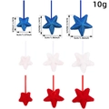 Independence Day star decorations in blue, white, and red with various sizes - Star Hanging Ornament Style (T2-12)