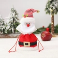Sacchetto regalo Babbo Natale in maglia con cintura e campanellino festivo - Babbo Natale