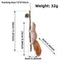 Foam squirrel hanging ornament with pine cone on branch, 30cm Christmas tree decoration - Large Squirrel Climbing Branch (P2-48)