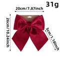 Grande fiocco decorativo in velluto rosso 20x26cm con misure sulla scheda - Piccolo Rosso
