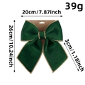 Fiocco in velluto verde scuro con bordi glitter oro per confezioni regalo e feste - Piccolo Verde con Bordo Dorato