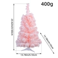 Pink flocked Christmas tree with 60cm height and white tripod stand for decor - 60CM / Pink - Plastic Stand