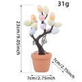 Ostereierbaum im Topf mit bunten gesprenkelten Eiern, 23cm Höhe Variante - Bunt geflecktes weißes Ei-Stil (AA3-54)
