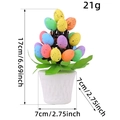 Easter speckled egg potted plant decoration for desk, 17cm height colorful festive ornament - Black Speckled Colorful Egg Style (AA2-50)