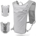 Gilet de course marathon ultra-léger gris avec mesh respirant et compartiment à eau - Gris
