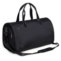 Bolsa de viaje convertible negra en nailon con asas reforzadas y correa de hombro ajustable - Nailon / Negro