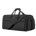 Borsa da viaggio capiente con scomparto per scarpe e tracolla rimovibile grigio antracite - 55L / grigio scuro