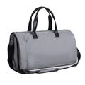 Bolso de viaje convertible gris para hombre con detalles de cuero y correa negra - Nailon / Gris