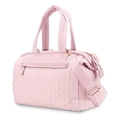 Quilted heart pattern baby bag in light pink with adjustable strap and mini pouch - L43*W15*H30cm / Pink