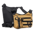 Tactical chest bag in tan with breathable mesh back and multi-pocket functional design - 27*17*5cm / Brown
