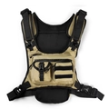 Borsa tattica da petto con tasche multiple e sistema di imbracatura regolabile kaki - Marrone