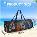 Large mesh dive bag for snorkeling gear, 37 inch heavy duty duffel with shoulder straps - Large (Approx 94x38x38) / Black