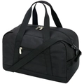Piccola borsa fitness nera per viaggi e sport con tracolla regolabile e tasche laterali - Nero