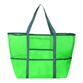Grand sac de plage en maille vert fluo avec plusieurs poches pour le rangement - 42*38*20cm / Gris-Vert