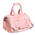 Bolsa de deporte rosa impermeable con compartimento para zapatos y correa ajustable - Rosa