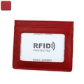 Porte-cartes en cuir rouge foncé avec protection RFID et fenêtre transparente - Rouge (KB159 Rouge)