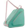 Borsa porta pattini triangolare verde menta con cinghie e manico rosa - Verde chiaro e Rosa