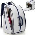 Mochila de pickleball impermeable con compartimento para raqueta y zapatero - 36-55L / Gris