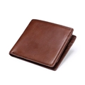 Portafoglio bifold da uomo in vera pelle testa di moro con cuciture sottili e precise - 8025 RFID Caffè Corteccia