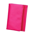 Chic rose pink genuine leather RFID wallet for women with fine texture and stitching - Rose Red