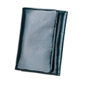 Chic RFID blocking dark teal genuine leather wallet for women with glossy finish - Sapphire Blue