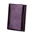 Deep purple RFID leather wallet for women with high quality stitching and trifold texture - Deep purple