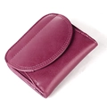 Piccolo portafoglio donna in vera pelle RFID color rosso bordeaux scuro - Viola