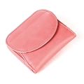 Piccolo portafoglio da donna in pelle rosa con blocco RFID e chiusura a busta elegante - Rosa