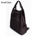 Small dark brown top grain cowhide backpack with premium lychee grain leather texture - Small / Coffee