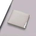 Schlankes minimalistisches Herren Portemonnaie in Grau mit stilvollem Metall Detail - Horizontales Grau (622)
