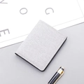 Slim light gray canvas vertical wallet for men with premium stitching and texture - Vertical Canvas (5507784687344) / Off-White