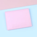 Funda rosa de cuero sintético para registro familiar con grabado en chino - 2 Ranuras para Tarjetas / Rosa