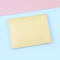 Funda de cuero sintético amarillo claro para registro familiar con letras grabadas - 2 Ranuras para Tarjetas / Amarillo claro