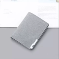 Minimalist grey canvas wallet for men featuring durable textured fabric and metal trim - Vertical With Metal Accent (5507784687345) / Gray