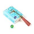 Fashion leather tassel keychain with gold-tone zinc alloy clasp in elegant dark pink - Ls01 / Watermelon red
