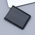 Sleek black faux leather motor vehicle driving license holder with embossed lettering - 2 Card Slots / Black