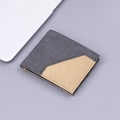 Cartera de lona para hombre con diseño geométrico en gris y caqui de dos pliegues - Negro