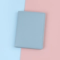 Porta passaporto RFID azzurro sottile in pelle con cuciture dallo stile minimalista - Blu