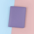 Porta passaporto sottile in pelle viola con protezione RFID e cuciture rinforzate - Viola