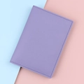 Universal lavender soft PU leather passport holder with elegant matte textured finish - Purple