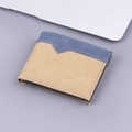 Portefeuille homme en toile bicolore kaki et bleu marine avec détails de surpiqûres - Marron et Kaki