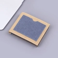 Men's bifold denim canvas wallet with khaki and blue contrast and outer card slot - Coffee (13836 Short Style)