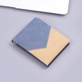 Herren-Faltgeldbörse aus Canvas in Blau und Khaki mit geometrischem Umschlag-Design - Blau