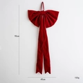 Large red velvet bow for Christmas tree decoration measuring 90cm high and 40cm wide - 90cm Bow