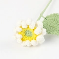 Fleur de gerbera marguerite crochetée à la main avec pétales blancs pour décoration - Produit Fini - Branche De Marguerite Africaine - Blanche (une Trouvaille À Prix Avantageux)
