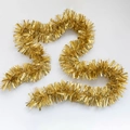 Festive Christmas tinsel garland in shiny golden finish for holiday and party decoration - Gold