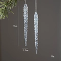 Ornamento natalizio a ghiacciolo in acrilico da 15cm con glitter colorati per l'albero - Stile Ghiacciolo 15cm