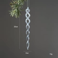 Transparent glitter acrylic spiral icicle ornament for Christmas tree decoration, 20cm height - 20cm Icicle