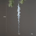 Clear acrylic icicle ornament with colorful glitter for Christmas tree decoration - 25cm Icicle